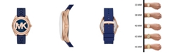 Michael Kors Women's Janelle Three-Hand Navy Silicone Watch 42mm MK7140